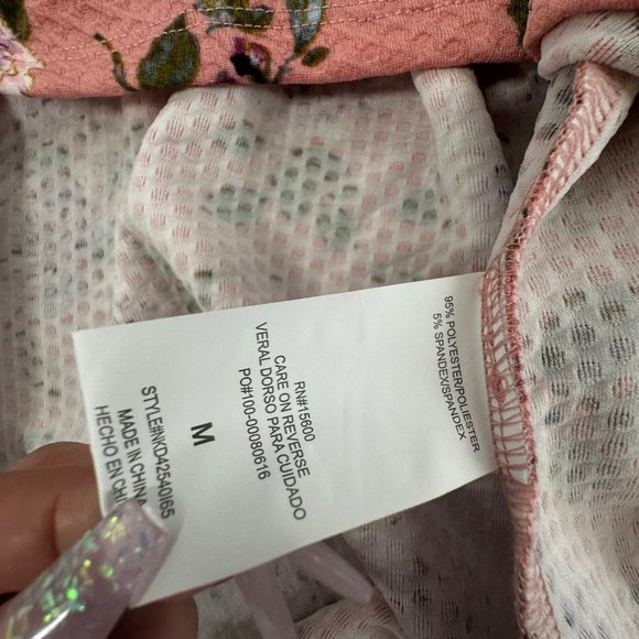 Rewind Floral Skater Dress Medium Sleeveless Pleated Peachy Color Brand New - Picture 9 of 15